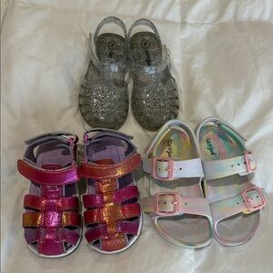 3 pairs toddler girl sandals size 7